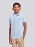 U.S. Polo Assn. Boys Double Horsemen Polo Shirt in Chambray Blue