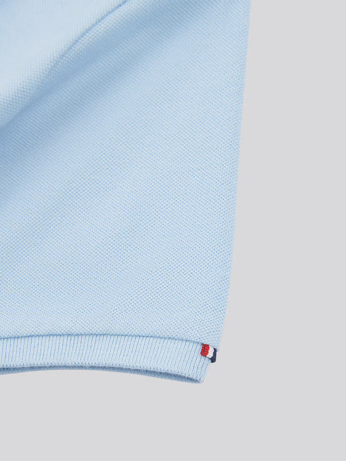 U.S. Polo Assn. Boys Double Horsemen Polo Shirt in Chambray Blue