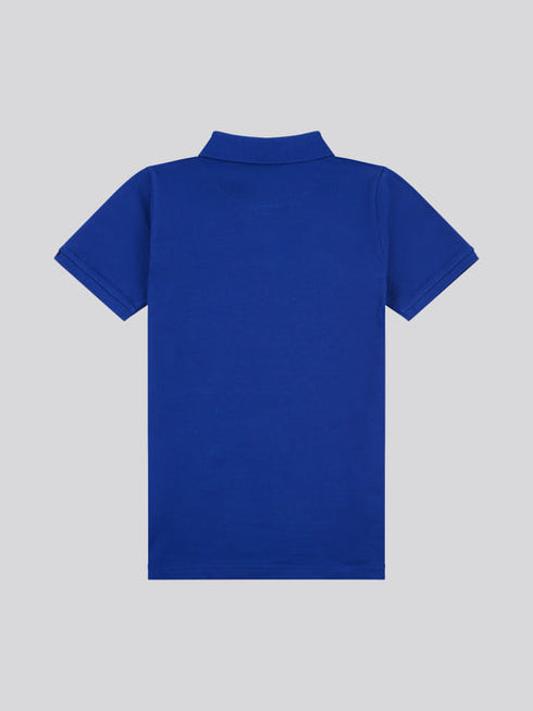 U.S. Polo Assn. Boys Double Horsemen Polo Shirt in Sodalite Blue
