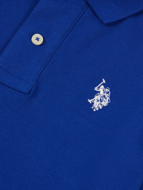 U.S. Polo Assn. Boys Double Horsemen Polo Shirt in Sodalite Blue