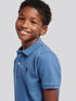 U.S. Polo Assn. Boys Double Horsemen Polo Shirt in Blue Horizon