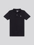 U.S. Polo Assn. Boys Double Horsemen Polo Shirt in Black Bright White DHM