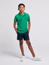 U.S. Polo Assn. Boys Double Horsemen Polo Shirt in Lush Meadow