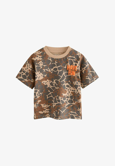 Next ALL-OVER - Printed T-shirt - Blue Black Snake Print