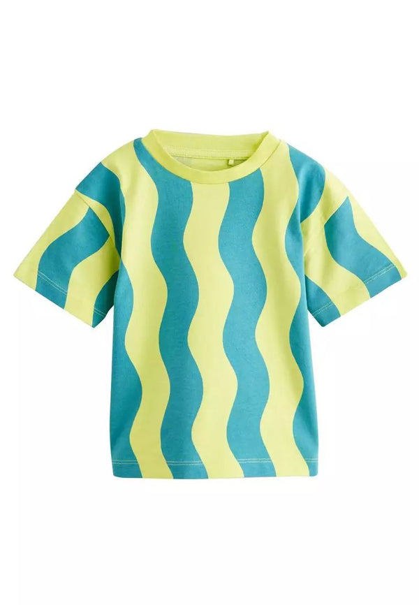 NEXT REGULAR FIT - SHORT SLEEVE - Print T-shirt - green yellow