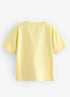Next Yellow Print T-shirt with Appliqué Transport Design, Short Sleeves, Regular Fit.