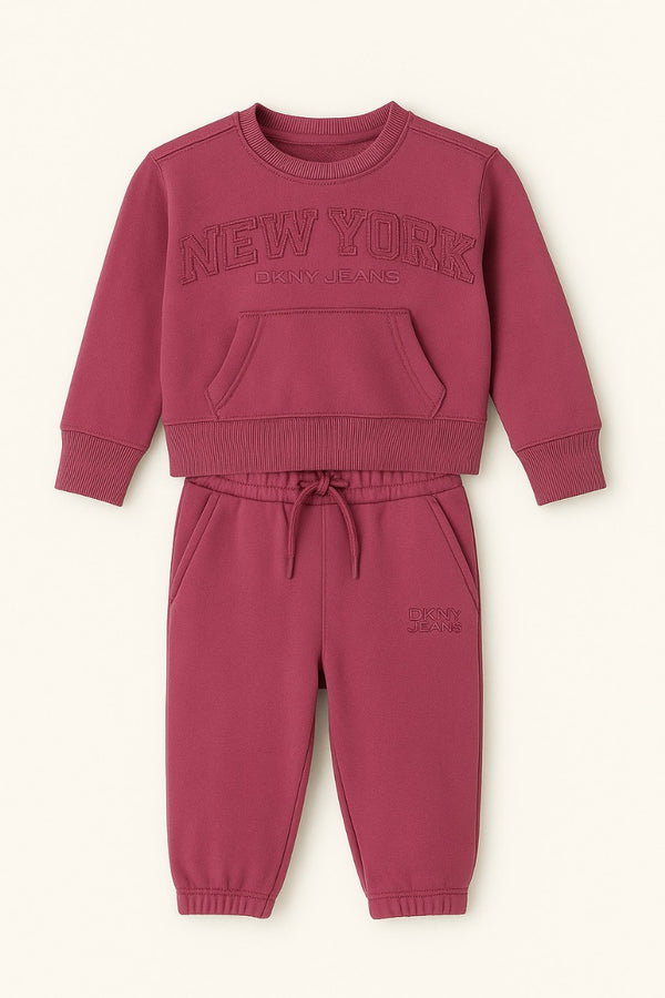 DKNY Kids Winter Sweatshirt & Trouser Set | Comfortable Baby Boys & Girls Tracksuit