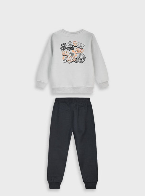 EnergiersKids Sweatpants Set Gray 2pcs