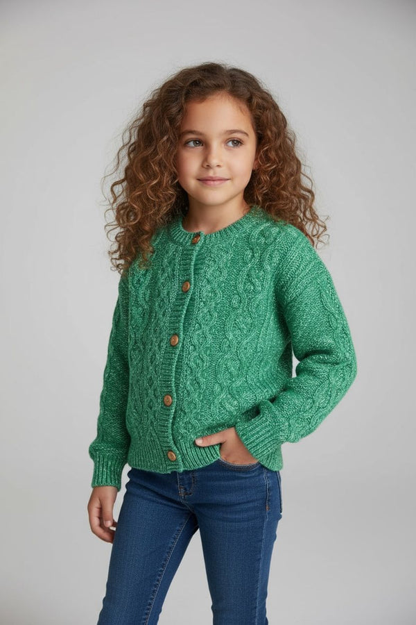 Ecru Chunky Knit Bobble Cardigan (6mths-12mths)