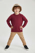 EYE-GATCHING burgundy cotton boy's sweater
