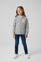 Girl Regular Fit Hooded Light Grey Melange