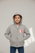 Girl Regular Fit Hooded Light Grey Melange
