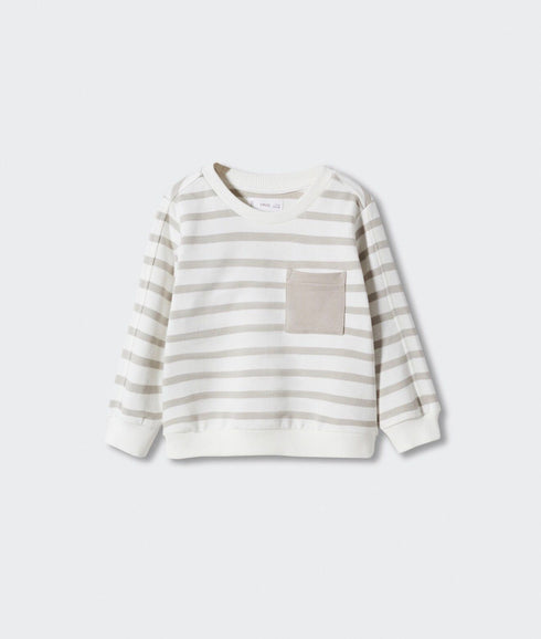 Striped cotton-blend sweatshirt