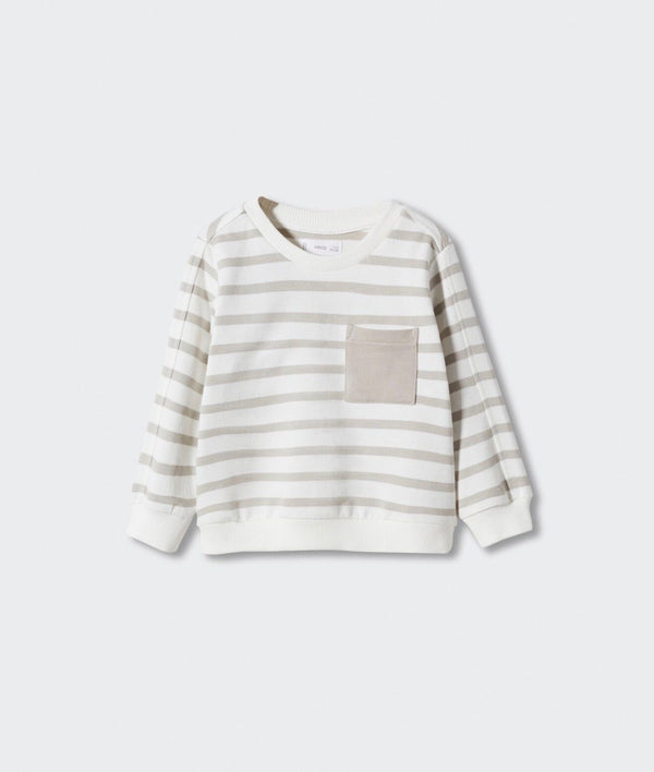 Striped cotton-blend sweatshirt