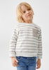 Striped cotton-blend sweatshirt