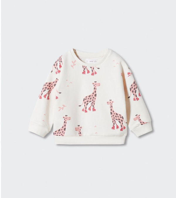 Printed cotton sweatshirt