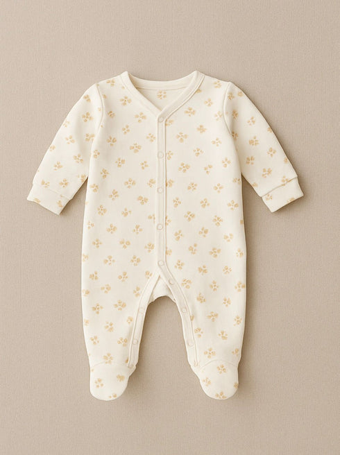 Baby Romper Floral Full Feet Cotton Bodysuit