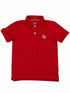 Tommy Hilfiger Kids Red Polo Shirt, Boys Short Sleeve Collared Top, Preppy Casual Summer Outfit, Designer Kidswear