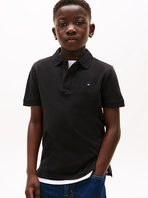 Essential Flag Embroidery Pique Polo Shirt