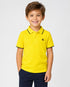 Calvin Klein Jeans Kids Yellow Polo Shirt | Boys Short Sleeve Collared Top | Smart Casual Summer Outfit