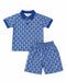 Lacoste Kids Blue Printed Polo Shirt & Shorts Set