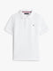 Tommy Hilfiger White Essential Flag Embroidery Pique Polo Shirt