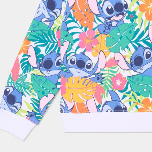 Girls' Multicolor Stitch Long Sleeve Straight Sweatshirt