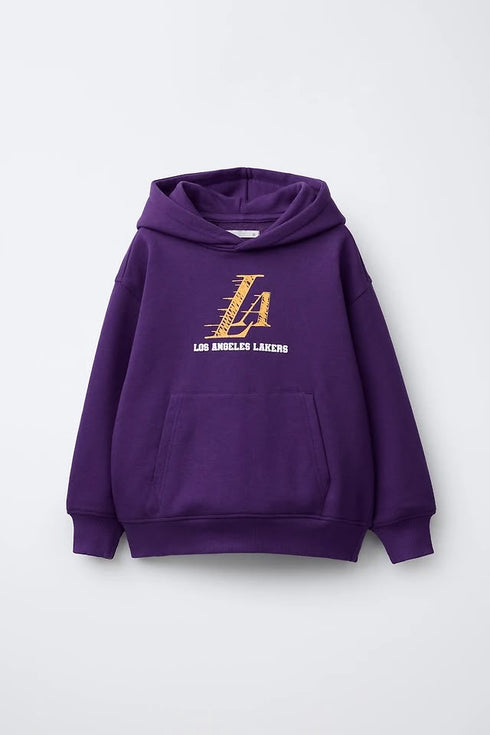 Zara Kids Purple Los Angeles Lakers Graphic Hoodie