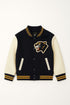 Hawks Varsity Bomber Jacket – Navy & Red