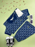Lacoste Kids Blue Printed Polo Shirt & Shorts Set
