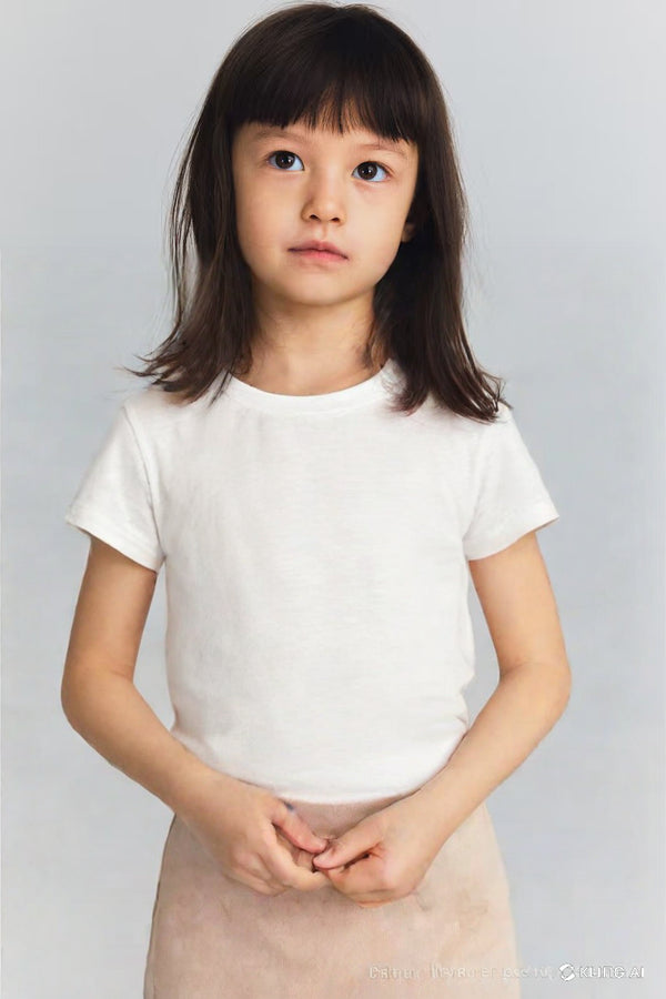 Casual Round White T-Shirt