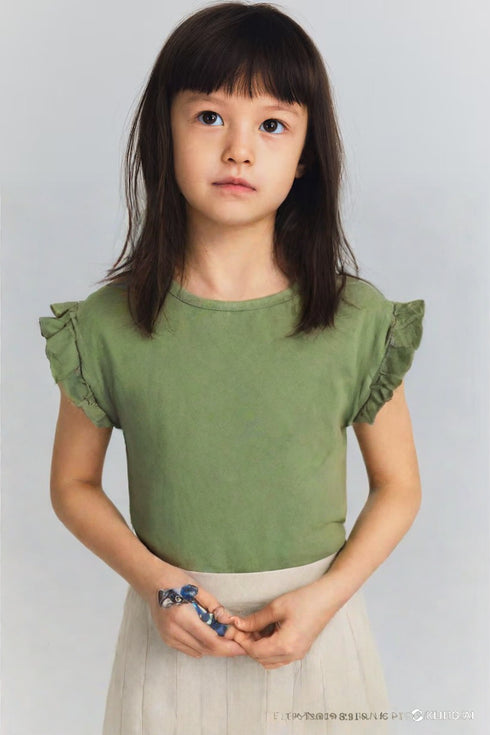 Crew Neck Straight Short Sleeve