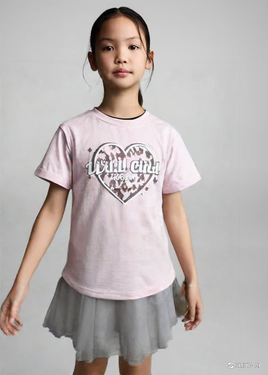 Casual Round Neck Pink Tshirt