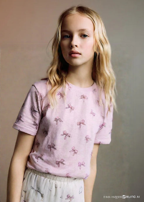 Casual Round Pink Print