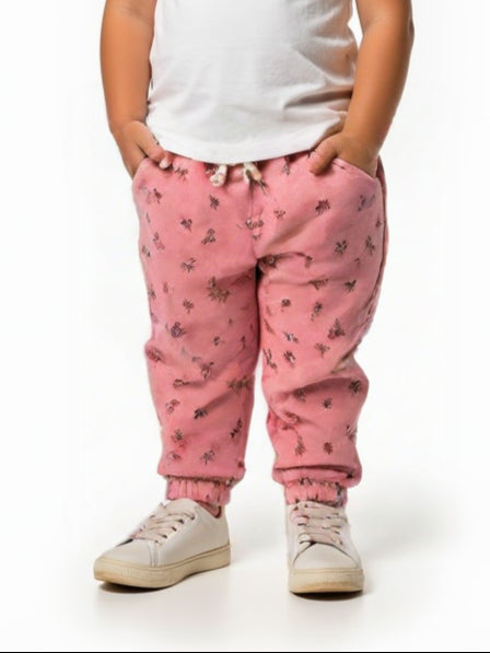 LEFTIES Tea pink flowers Trouser for girls