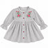 Girls’ Velvet Frock with Embroidery & Front Buttons – Winter Party Wear Dress
