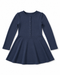 Tommy Hilfiger Girls Navy Ribbed Fit & Flare Dress