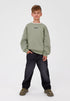 Minoti Boys Sage Green Oversized Crew Neck Sweatshirt