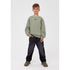 Minoti Boys Sage Green Oversized Crew Neck Sweatshirt