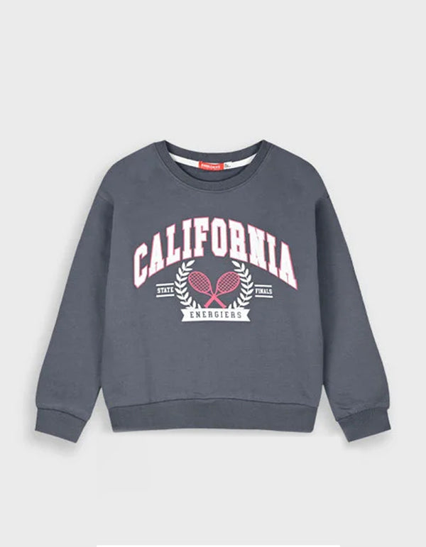 Fleece with print for girls | MAGENTA