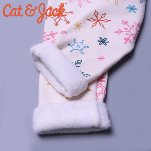 PRINTED FLEECE WARM LEGGING TROUSER FOR GIRLS