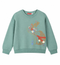 Energiers Kids Mint Green Floral Hedgehog Graphic Sweatshirt