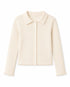 Calvin Klein Girls Cream Ribbed Collared Cardigan Top