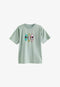 Next SHORT SLEEVE - REGULAR FIT - T-shirt print - mineral green embroidery