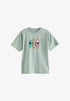 Next SHORT SLEEVE - REGULAR FIT - T-shirt print - mineral green embroidery