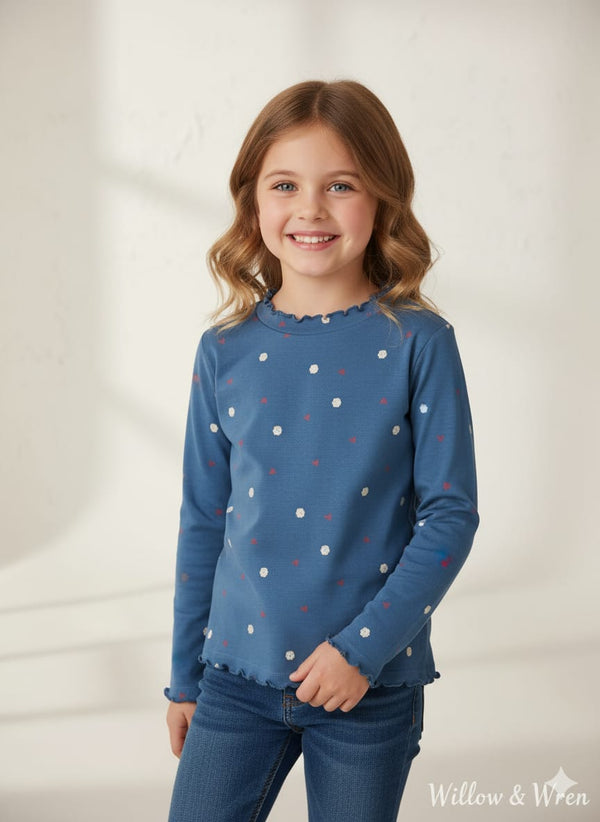 Prenatal Girls Full Sleeve T-Shirt – Soft Cotton Winter Wear for Baby Girls | Stylish & Comfortable Kids Top in Pakistan