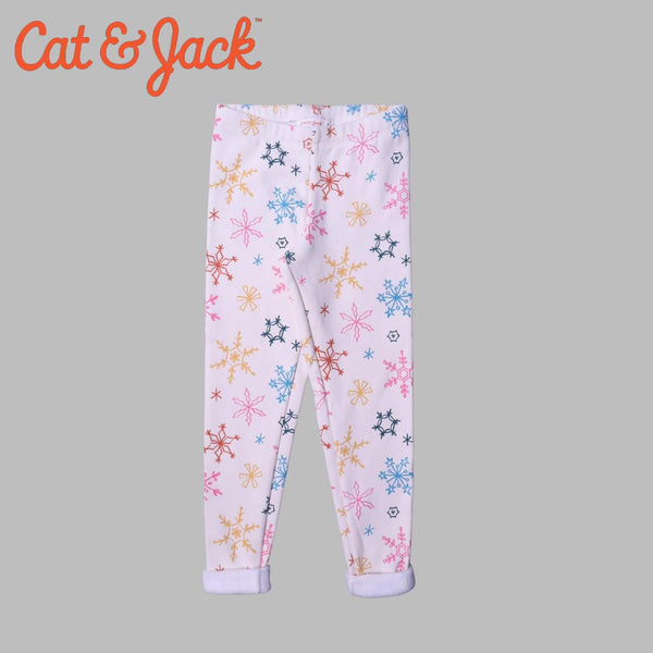 PRINTED FLEECE WARM LEGGING TROUSER FOR GIRLS