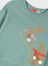 Energiers Kids Mint Green Floral Hedgehog Graphic Sweatshirt