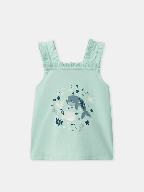 Sergent Major Girls Floral Ocean T-Shirt