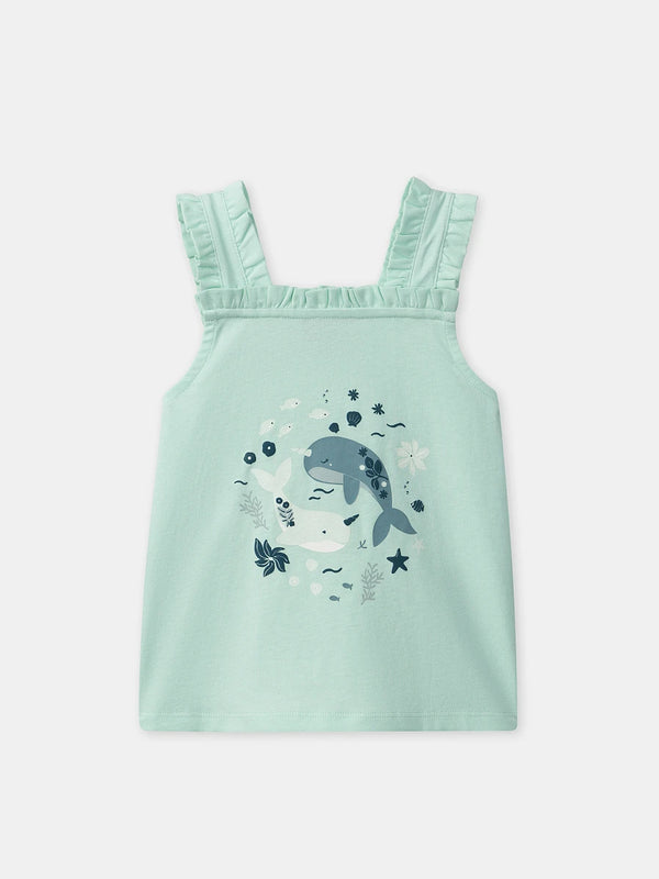 Sergent Major Girls Floral Ocean T-Shirt